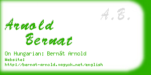 arnold bernat business card